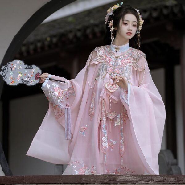 Top Quality! Ming Dynasty Pink Women's Hanfu