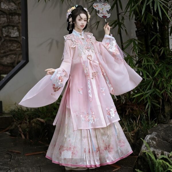 Top Quality! Ming Dynasty Pink Women's Hanfu