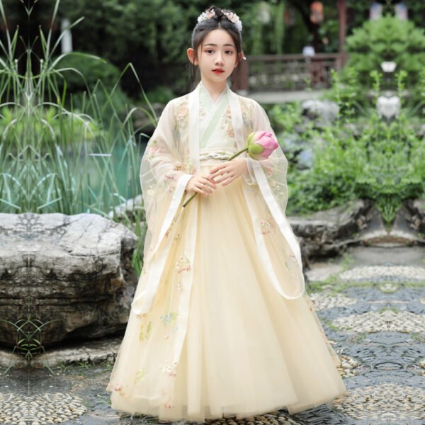 Tang-Style Wide-Sleeve Girls Hanfu Set