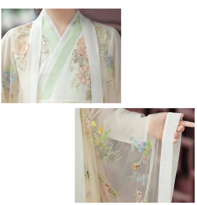 Tang-Style Wide-Sleeve Girls Hanfu Set