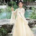 Tang-Style Wide-Sleeve Girls Hanfu Set