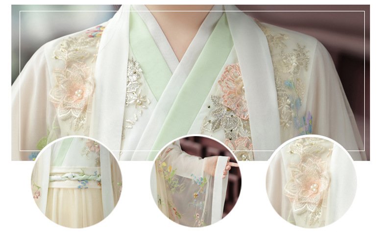 Tang-Style Wide-Sleeve Girls Hanfu Set
