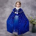 Kids Hooded Frozen Elsa Cape