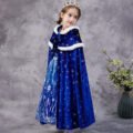 Kids Hooded Frozen Elsa Cape
