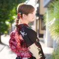 Women's Black/White Traditional Japanese kimono