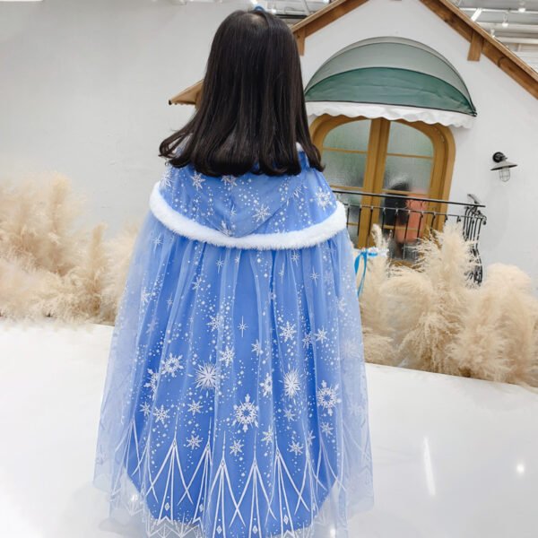 Girls Frozen Elsa Princess Cape
