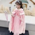 Girls Frozen Elsa Princess Cape