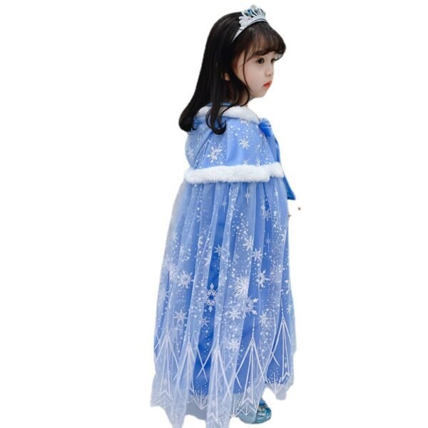Girls Frozen Elsa Princess Cape