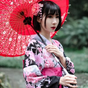 japanese Pink Modern kimono for Wedding