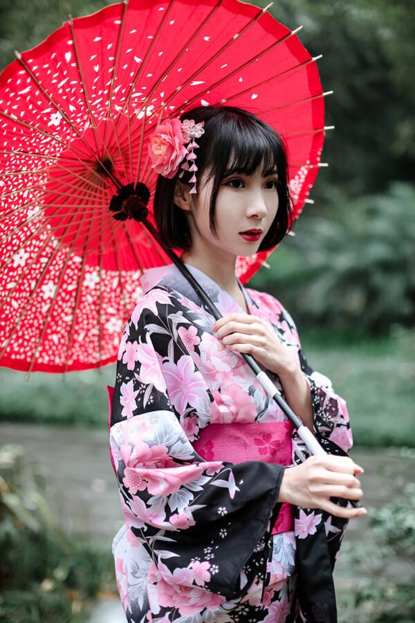japanese Pink Modern kimono for Wedding