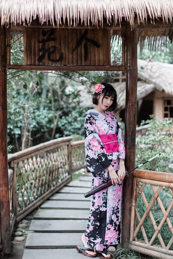 japanese Pink Modern kimono for Wedding