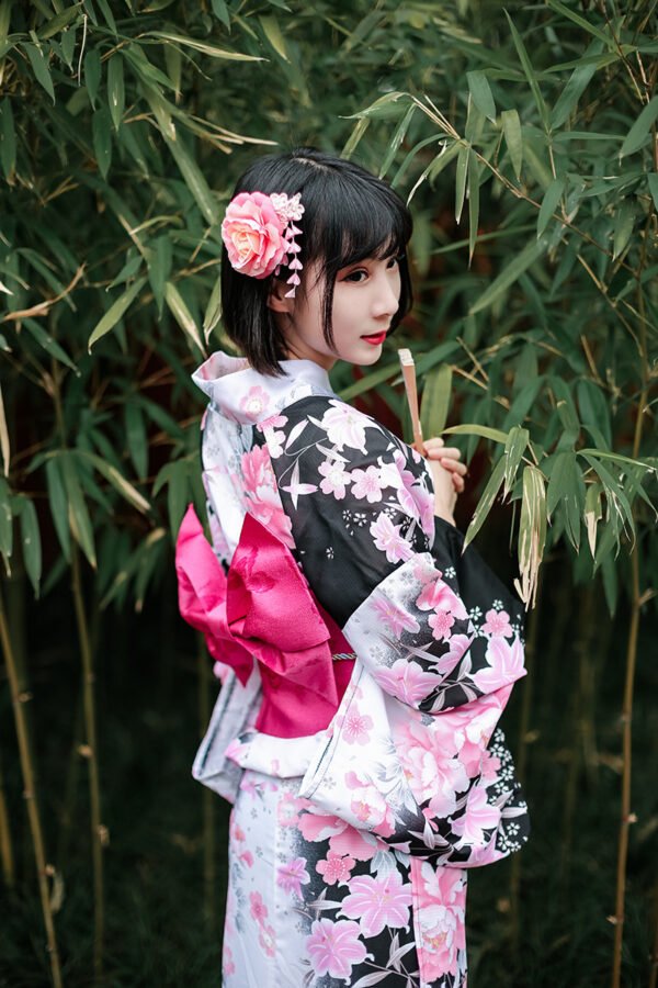 japanese Pink Modern kimono for Wedding