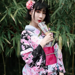 japanese Pink Modern kimono for Wedding