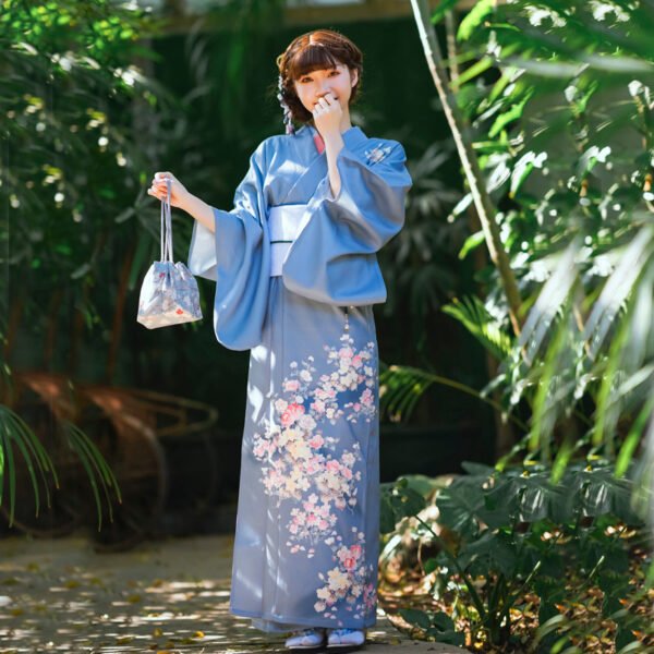 Japanese Women’s Blue Modern Kimono