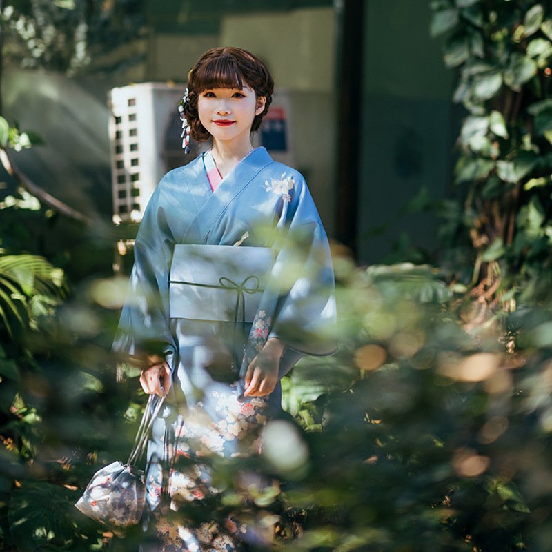 Japanese Women’s Blue Modern Kimono