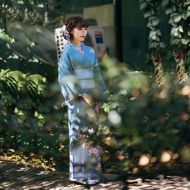 Japanese Women’s Blue Modern Kimono