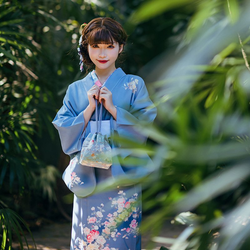 Japanese Women’s Blue Modern Kimono
