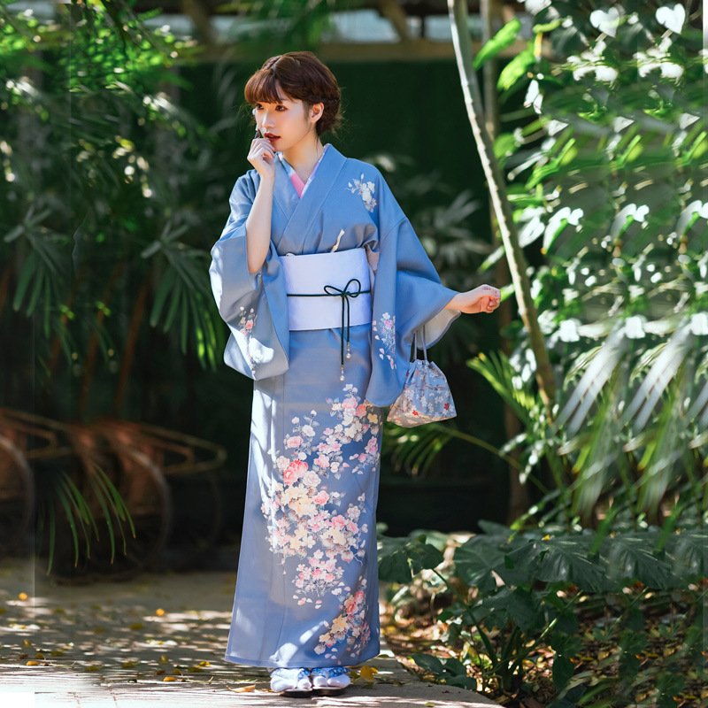 Japanese Women’s Blue Modern Kimono