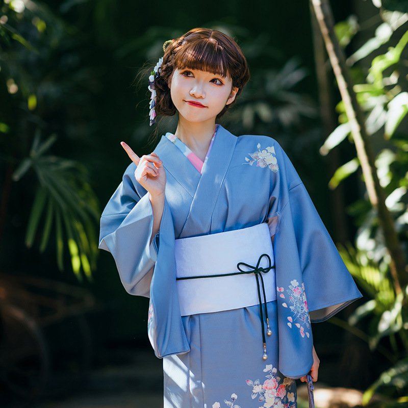 Japanese Women’s Blue Modern Kimono