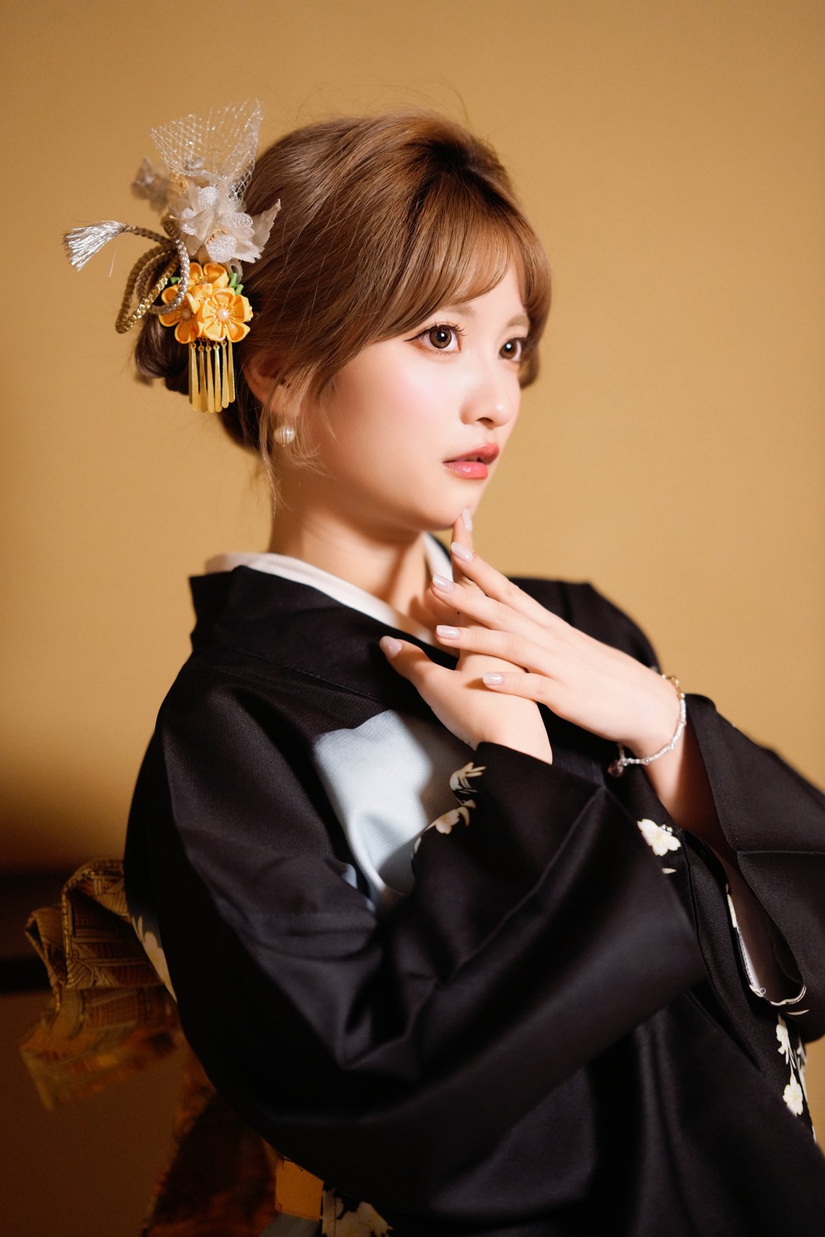 Women’s Traditional Black Tomesode Kimono