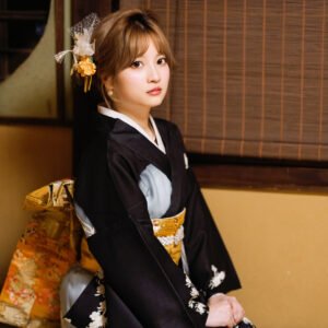 Women’s Traditional Black Tomesode Kimono