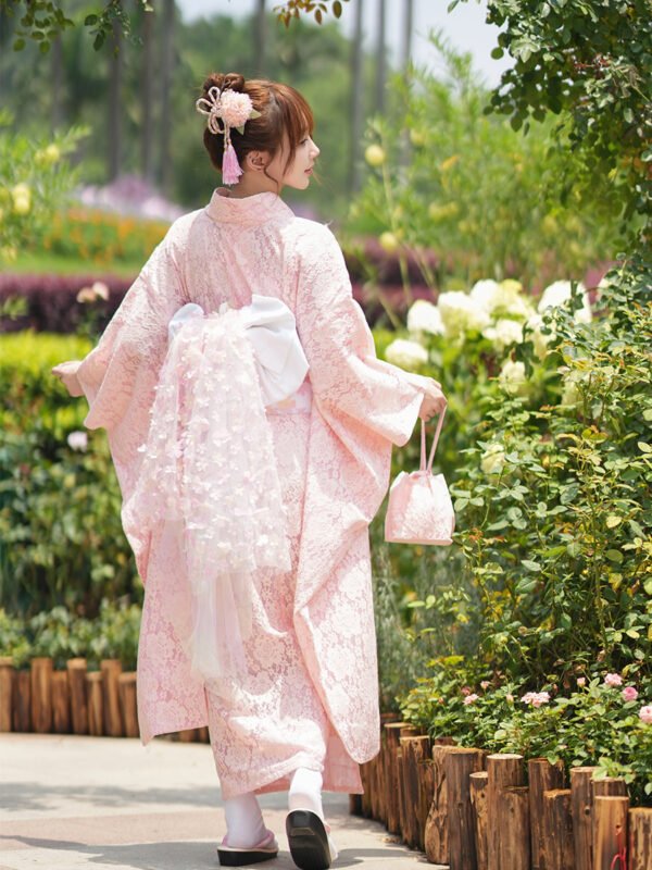 Pink Lace Kimono