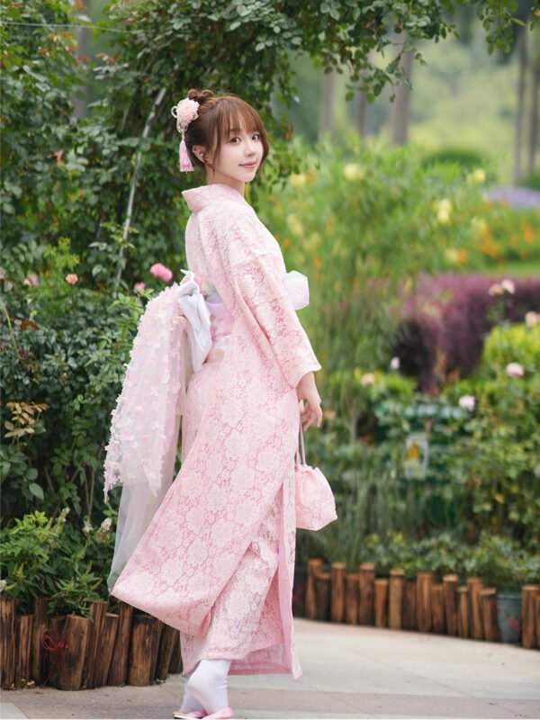 Pink Lace Kimono