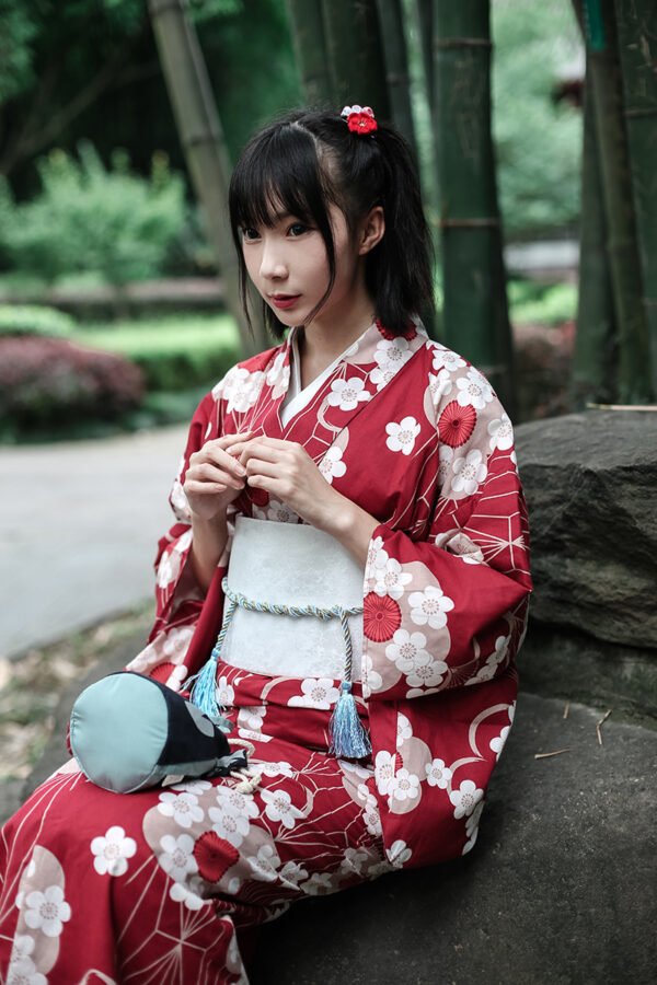 Red Japanese Kimono & Yukata