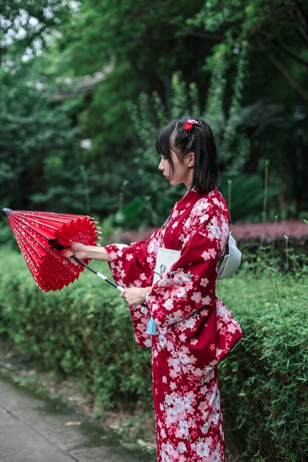 women-casual-red-cherry-kimono-product-photo-3 Women’s Casual Red Cherry kimono