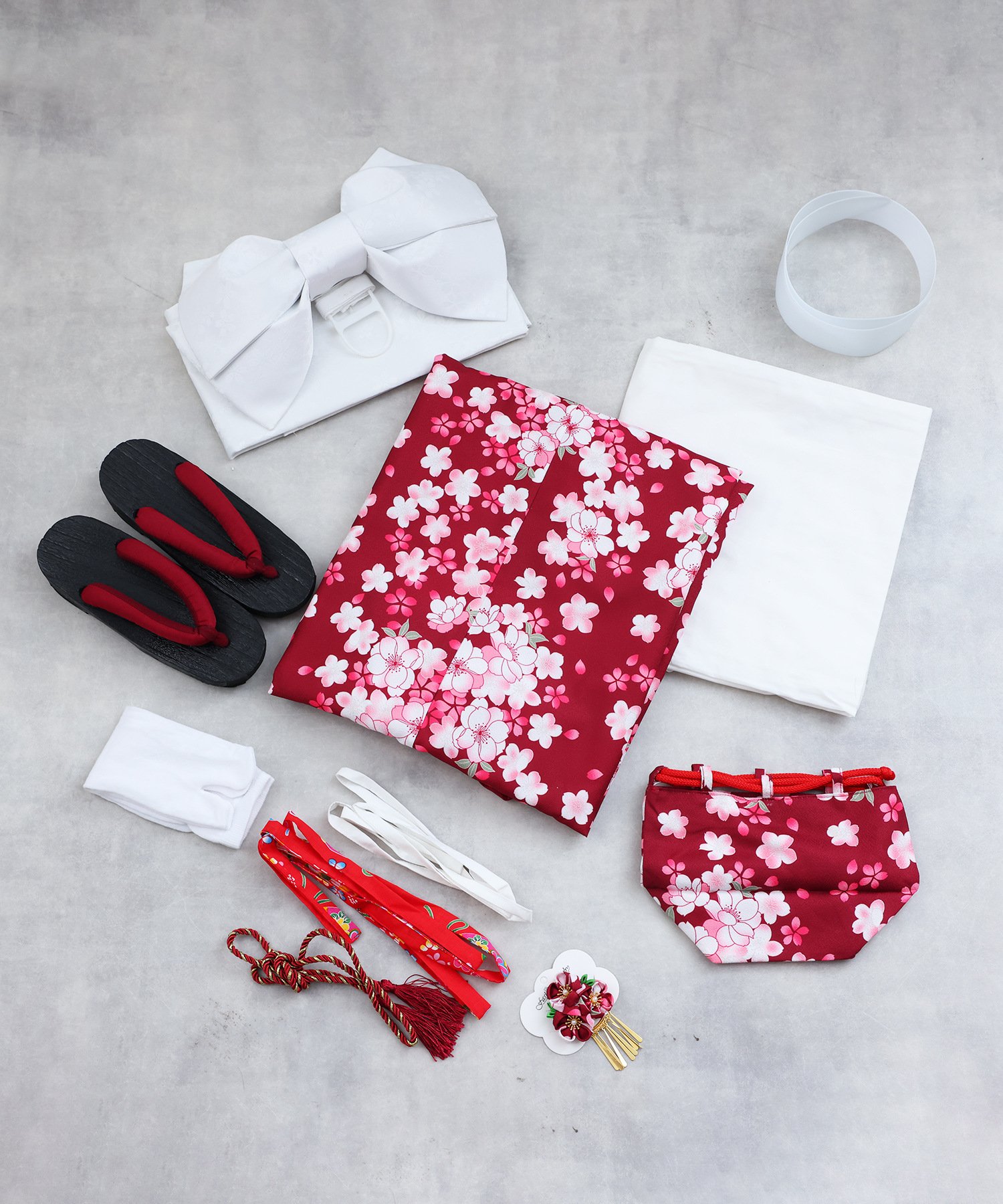 Women’s Casual Red Cherry kimono