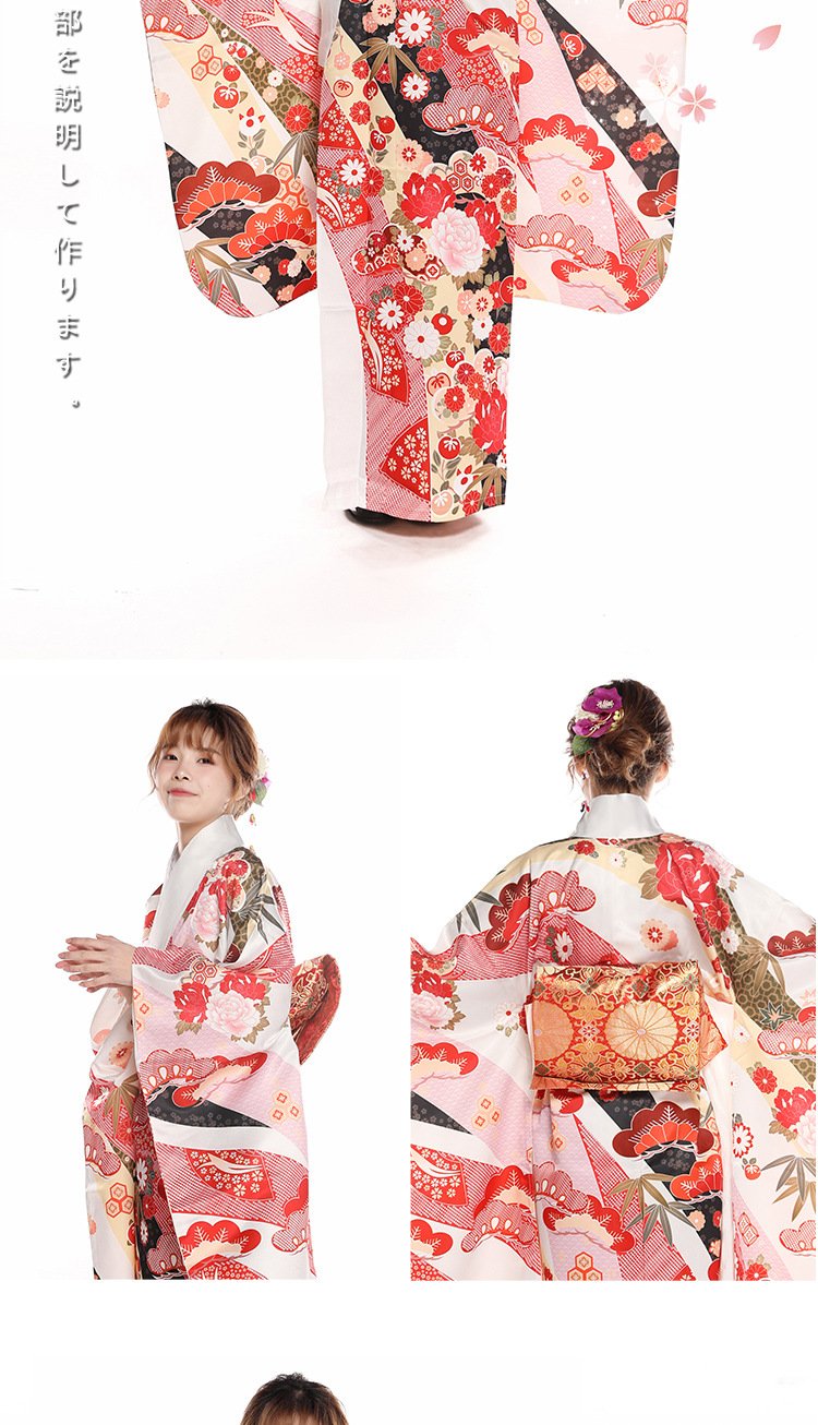 Pink color Japanese Adult Geisha Costume
