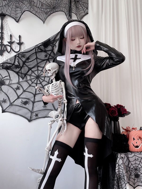 Halloween Vampire Nun Cosplay Costume