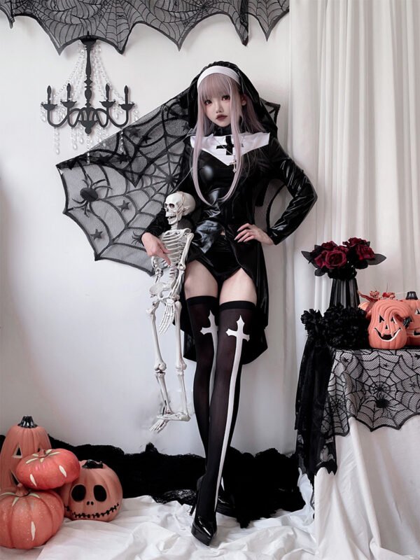 Halloween Vampire Nun Cosplay Costume