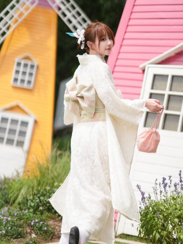 Women’s white Modern ceremonial kimono dress