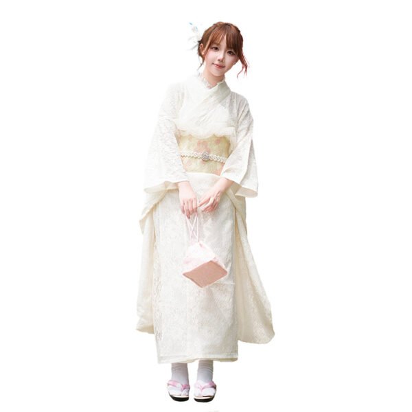 Women’s white Modern ceremonial kimono dress
