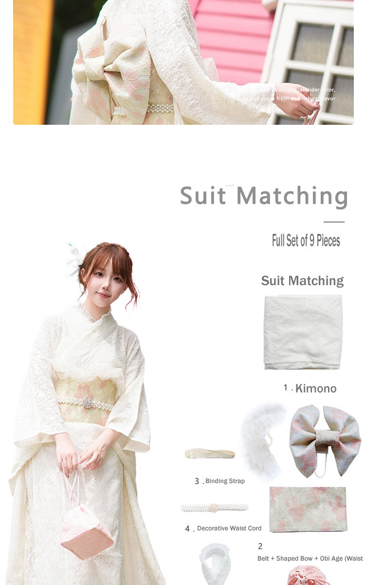 Japanese-Inspired Modern White Lace Kimono