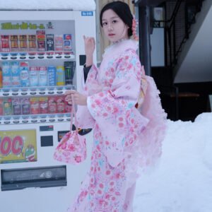 Japanese Kawaii Pink Kimono Dress