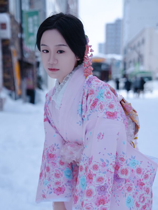 Japanese Kawaii Pink Kimono Dress