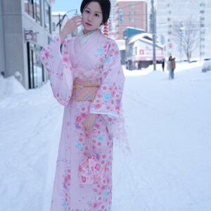 Japanese Kawaii Pink Kimono Dress