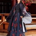 Black & Red Couple Wuxia Hanfu Set