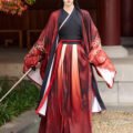 Black & Red Couple Wuxia Hanfu Set
