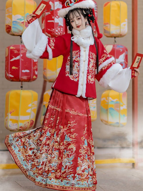 Women's Ming Dynasty Style Winter Hanfu Set