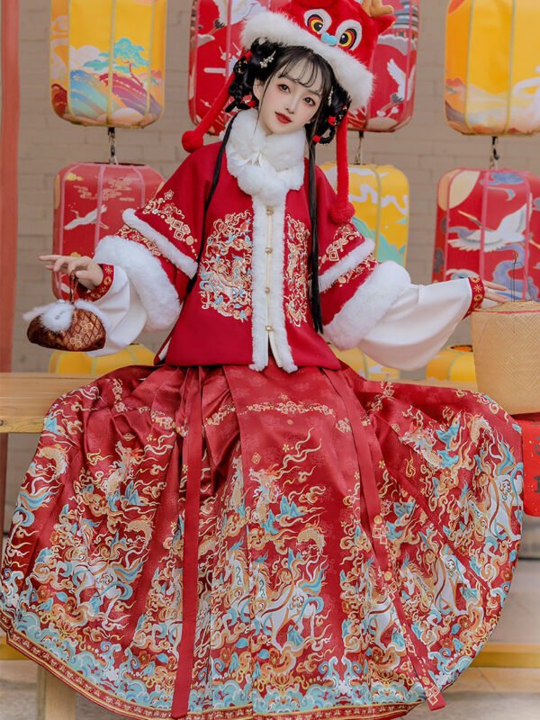 Women's Ming Dynasty Style Winter Hanfu Set