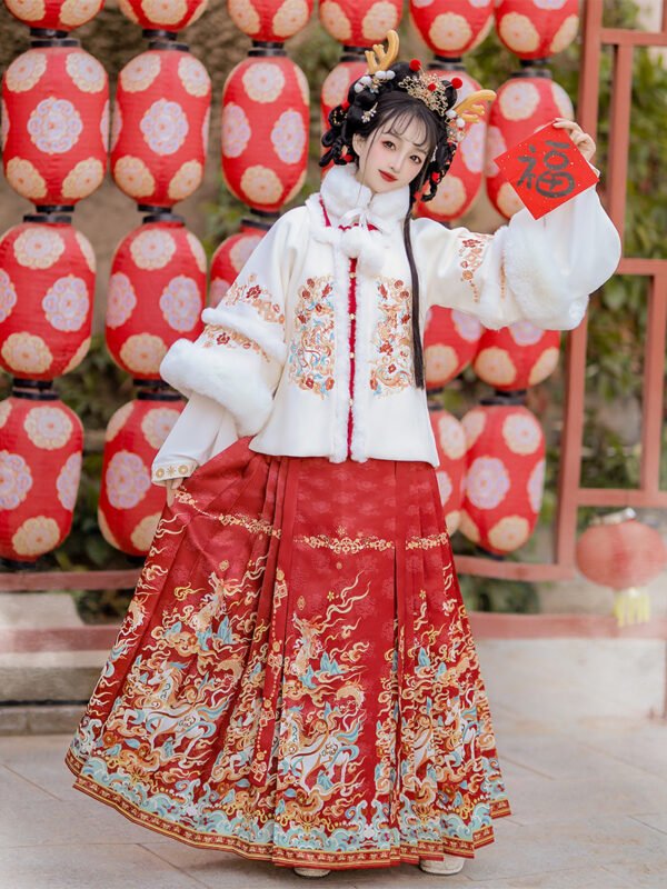 Women's Ming Dynasty Style Winter Hanfu Set