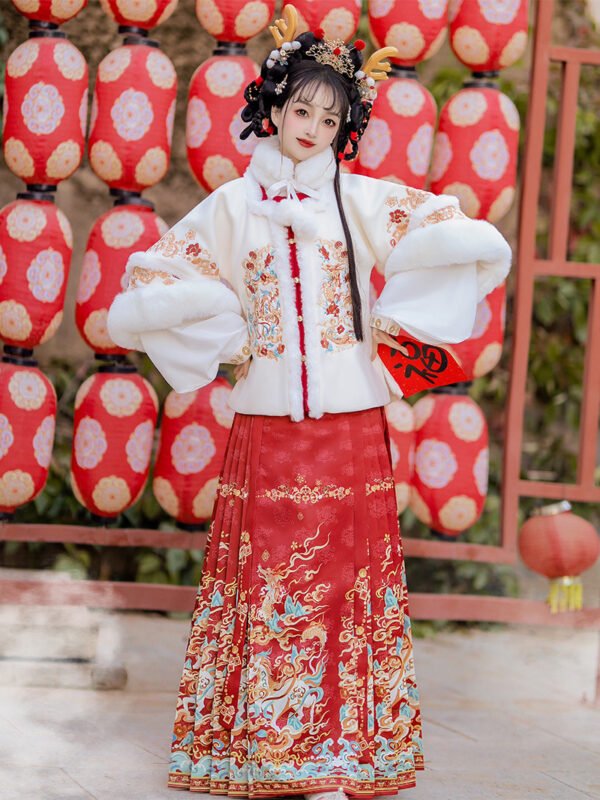 Women's Ming Dynasty Style Winter Hanfu Set
