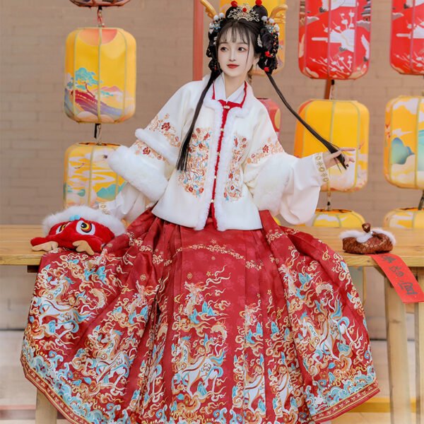 Women's Ming Dynasty Style Winter Hanfu Set