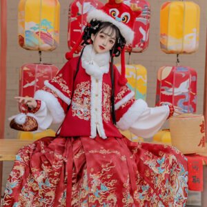 Women's Ming Dynasty Style Winter Hanfu Set