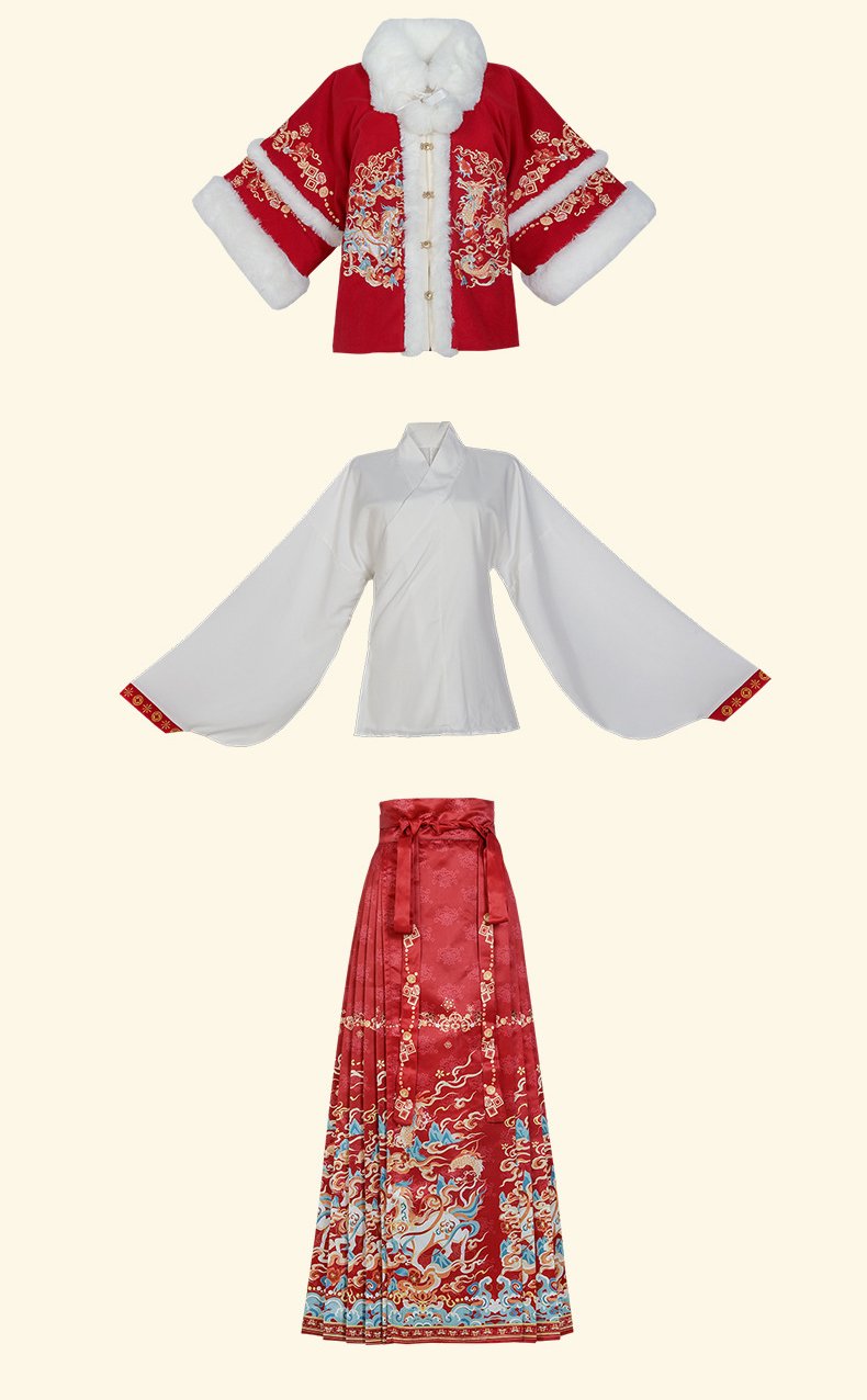 Women's Ming Dynasty Style Winter Hanfu Set