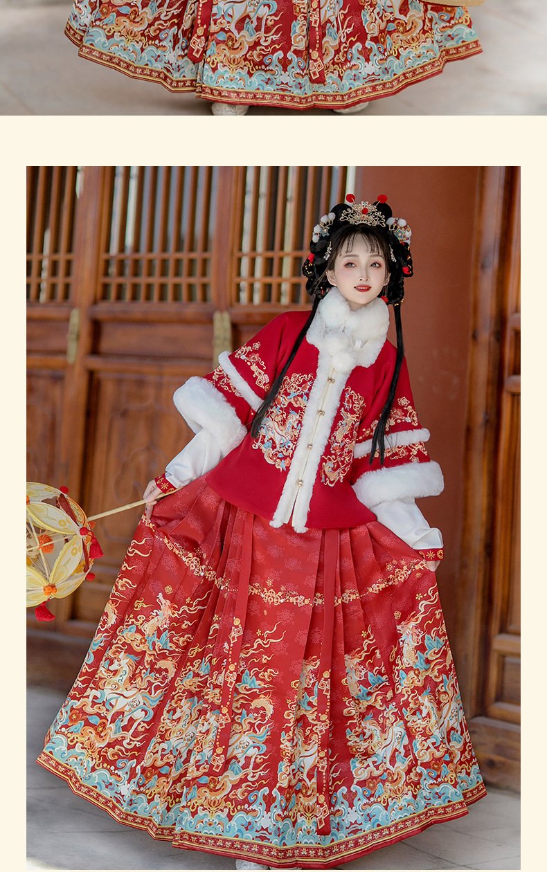 Women's Ming Dynasty Style Winter Hanfu Set
