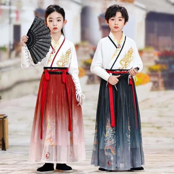 Unisex Kids Traditional Wuxia Hanfu